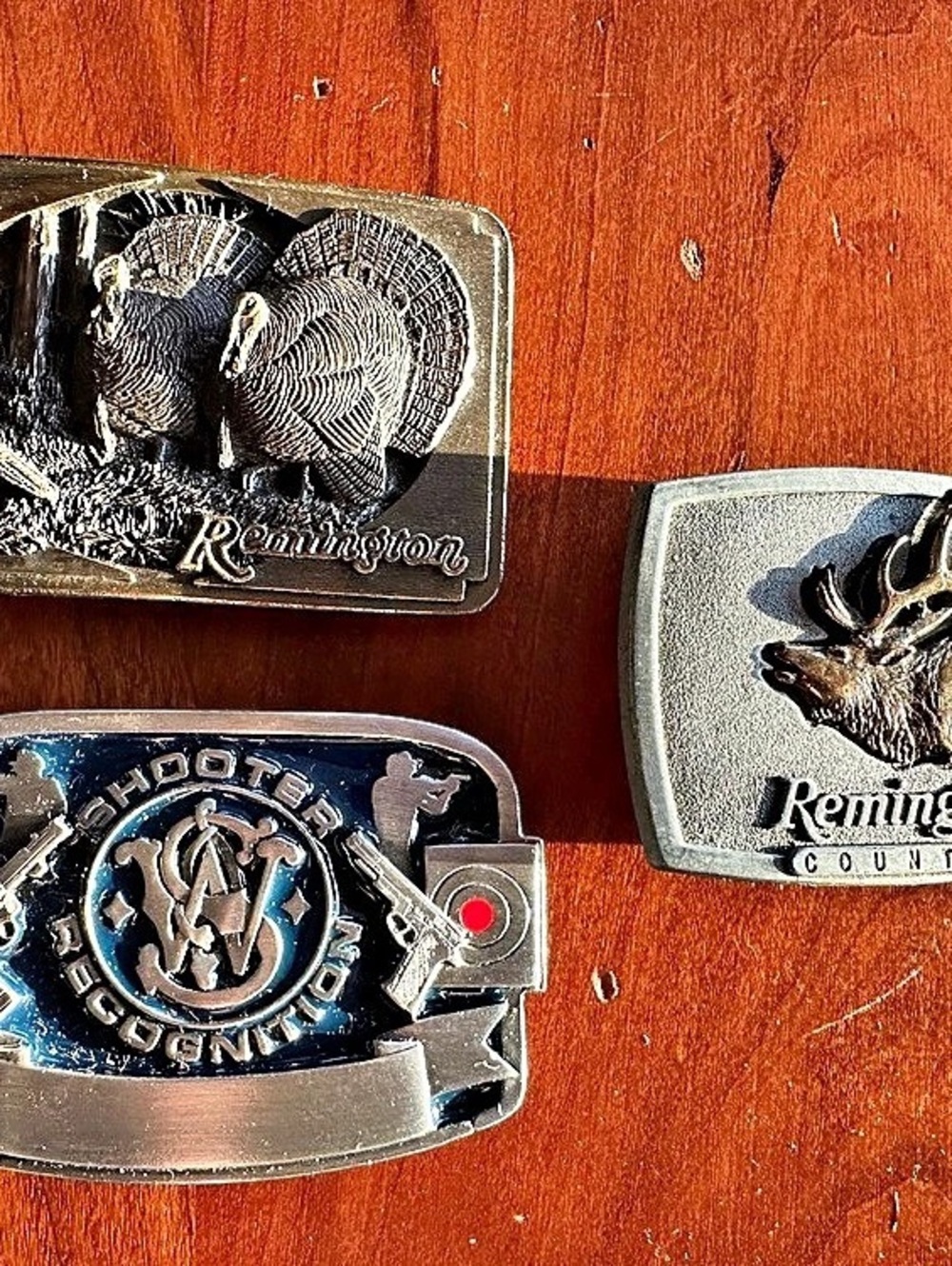 Remington & Smith & Wesson 3 belt buckle set